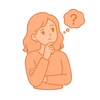 Illustration of a person thinking with a question mark.