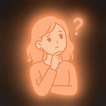 Illustration of a person thinking with a question mark.